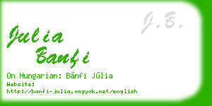 julia banfi business card